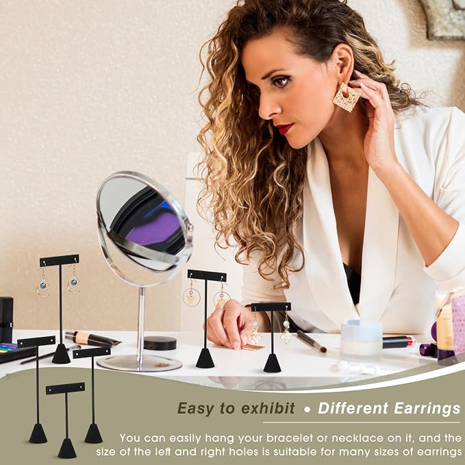 Marsui 18 Pcs Earring Display Set Earring T Bar Display Earring Holders - Image 4
