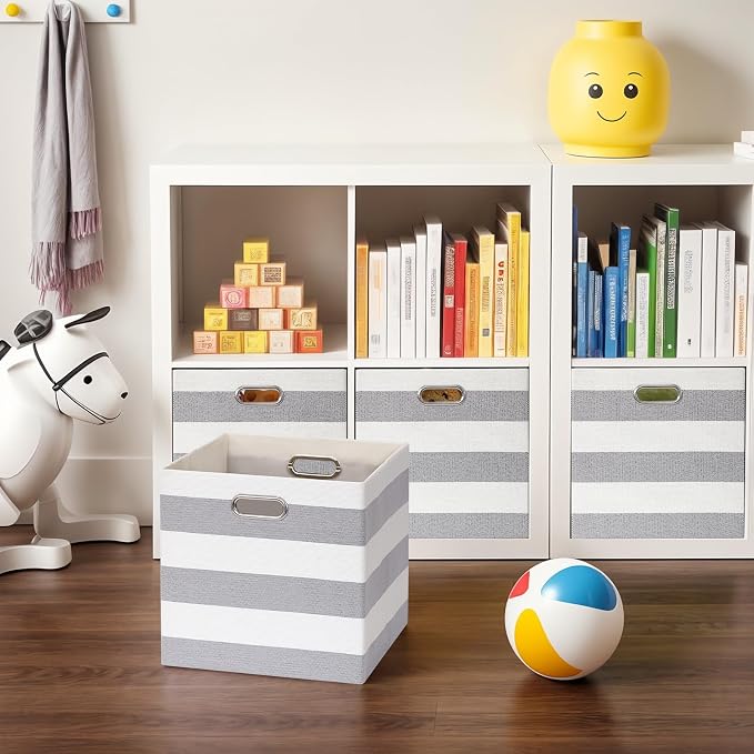 13x13x13 Storage Cube Bins, Foldable Storage Cubes Cubby Baskets Organizer - Image 7