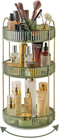 360 Rotating Makeup Organizer, 3 Tier Large Capacity Make Up Organizers and by Asayuee