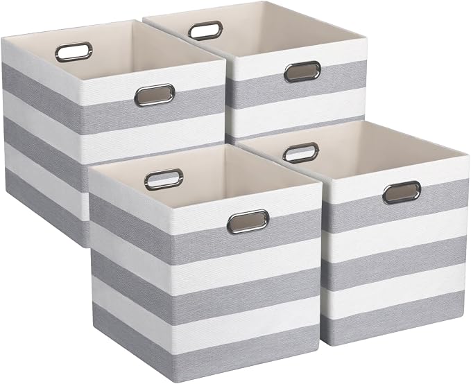 13x13x13 Storage Cube Bins, Foldable Storage Cubes Cubby Baskets Organizer by ORGMASTER