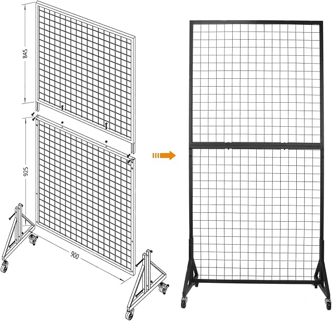 2 Packs 3'x 6' Two-Double Gridwall Panel Display Racks - Image 5