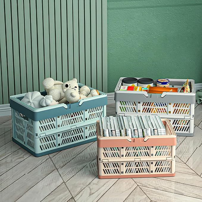 20L Plastic Collapsible Storage Crate - Image 5