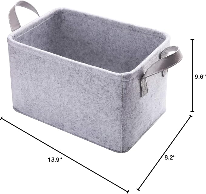 Collapsible Storage Bins Foldable Felt Fabric Storage Basket Organizer Boxes - Image 9
