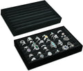 MOOCA 2 Pcs Set Ring Tray Display, Ring Showcase Display Jewelry Organizer Stand by Mooca