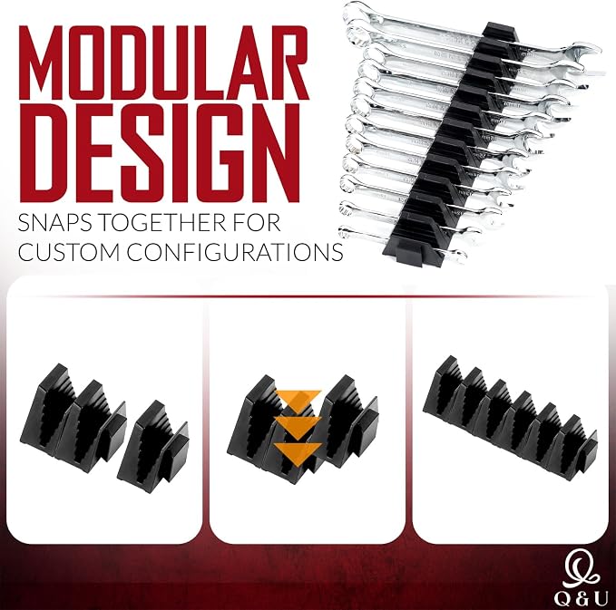 Q&U Wrench Organizer Modular System – 24 PCS Magnetic Wrench Organizer - Image 5