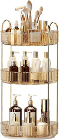 360° Rotating Makeup Organizer, Large-Capacity Skincare Make Up Storage 3 Tier by Oifecsie