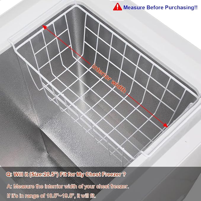 Chest Freezer Baskets 20.5 Inch, Chest Freezer Organizer Bins Metal Wire - Image 7