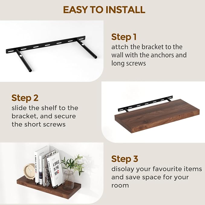 Floating Shelves 48 Inch Long, 9.3 Inch Deep Floating Shelf - Image 7