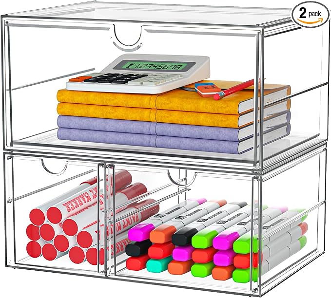 Makeup Organizer with 3 Drawers, Acrylic Organizer, Desk Organizers and by ARSTPEOENeatChic