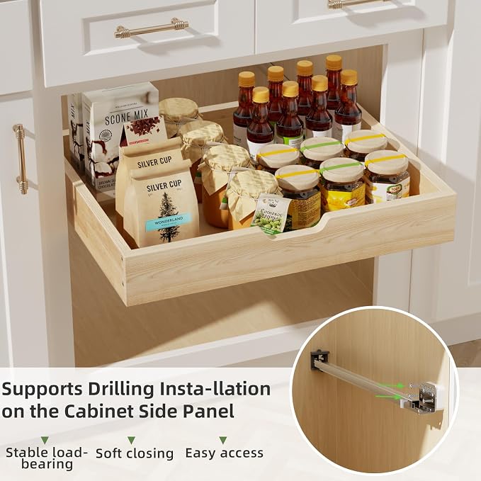 Pull Out Drawers for Cabinets, 31½” W x 21” D Soft Close Pull Out Cabinet - Image 4