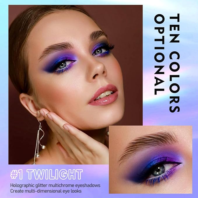MAKI YIKA 3Pc Glitter Eyeshadow Liquid Multichrome Eyeshadows Long Lasting - Image 2