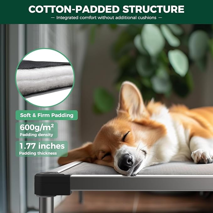 FXW TitanNest Chew-Proof Elevated Dog Bed, Raised Cot - Image 4