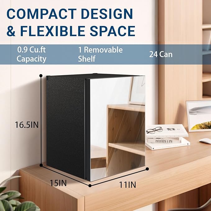 Mini Fridge with Mirror Door - Image 5