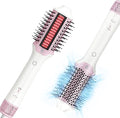 2-in-1 Blow Dryer Brush & Hair Straightener, Ionic & Ceramic Thermal Brush by TakeHairSalonHome