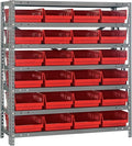 Quantum Storage Systems 1239-107RD Solid Heavy Duty 7 Shelves 24 Economy Red by QuantumStorageSystems