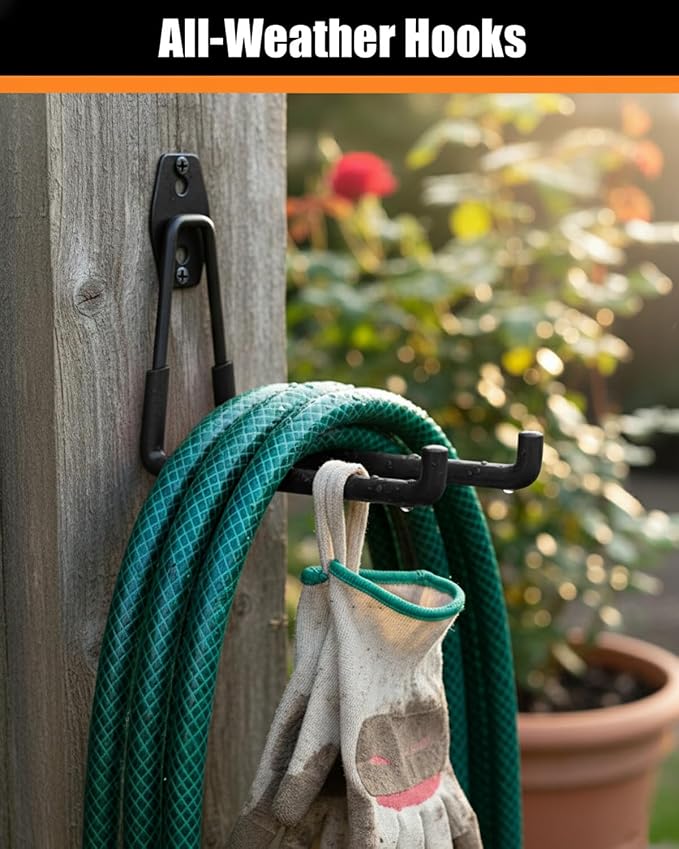 WMK 7.3'' Heavy Duty Garage Hooks, 4 Pack Wall Mount Garage Storage Hooks - Image 4