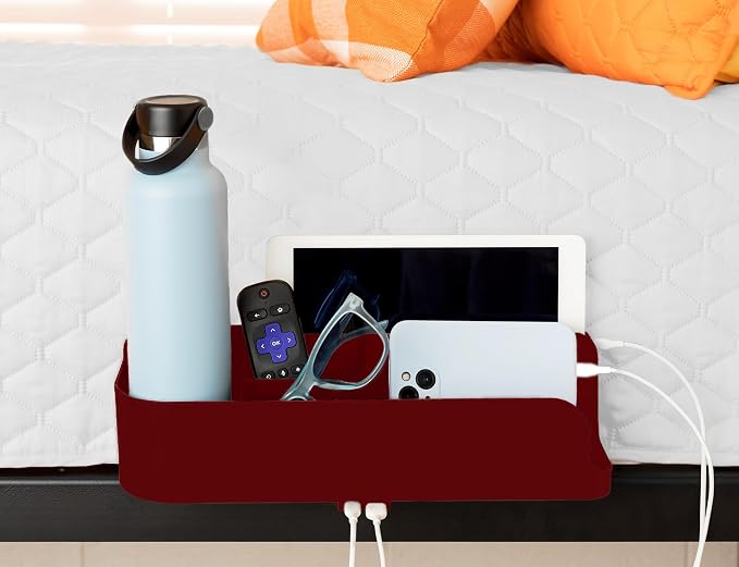 Squirrel-Bedside Perch for College Dorm Room Lofted Bed, Floating Organizer by Squirrel