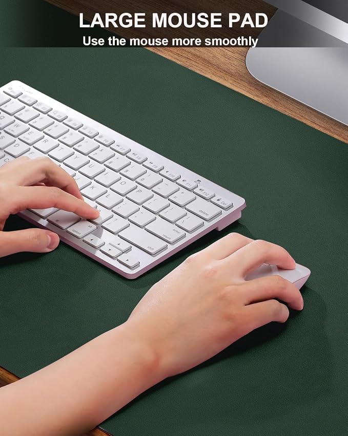 Desk mat Large, Leather Desk Pad Protector, Office Desk Mat, Mouse Pad - Image 3