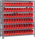 Quantum Storage Systems 1239-100RD Solid Heavy Duty 7 Shelves 72 Economy Red by QuantumStorageSystems