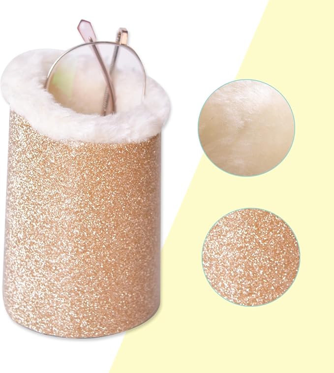 Baitaihem 2 Pack Plush Lined Eyeglasses Holder Stand Protective Glasses Holder - Image 4