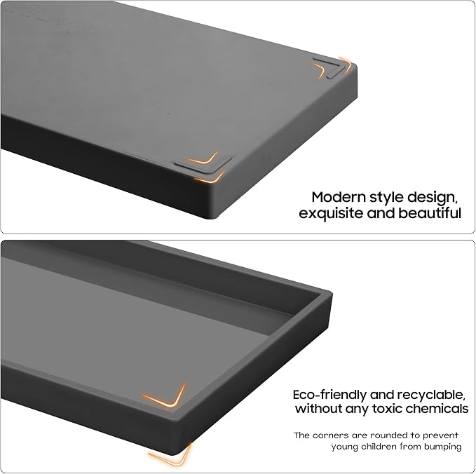 Vanity and Bathroom Tray, Waterproof Vanity Tray - Image 7