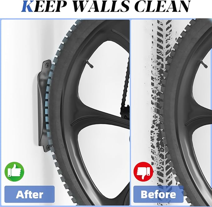 Goovilla Swivel Bike Wall Mount 2 Pack, Space Saving Bike Hangers - Image 4