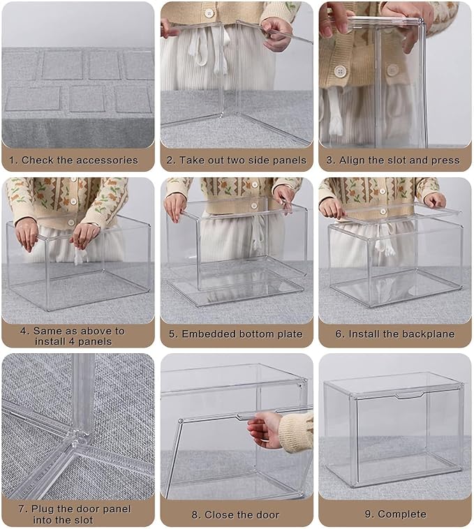 Clear Stackable Plastic Storage Bins - Image 8