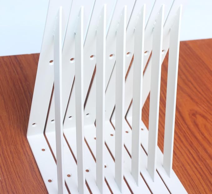 16 Pack L12 x H 8" White Heavy Duty Shelf Brackets - Image 5