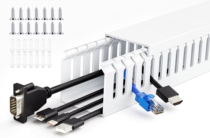ZhiYo 2x2in Professional Server Rack Cable Management Raceway, 6.6ft Cable - Image 5