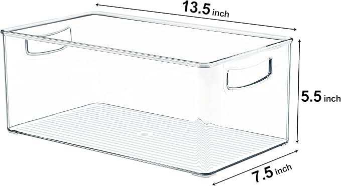 Hudgan 2 Pack Straight Sides Stackable Pantry Organizer Bins - Image 4