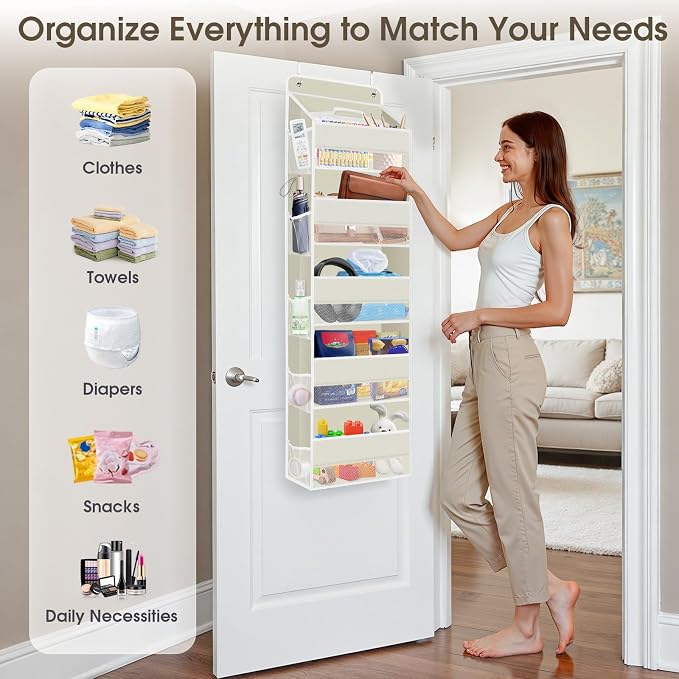 1 Pack Over The Door Organizer, Hanging Storage Organizer - Image 6