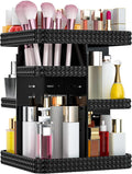 Rotating Makeup Organizer, Large Capacity Cosmetic Display Case, Acrylic by BOCONY
