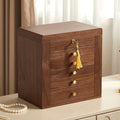 Black Walnut Wooden Jewelry Box, Wood Jewelry Organizer by Homruilink