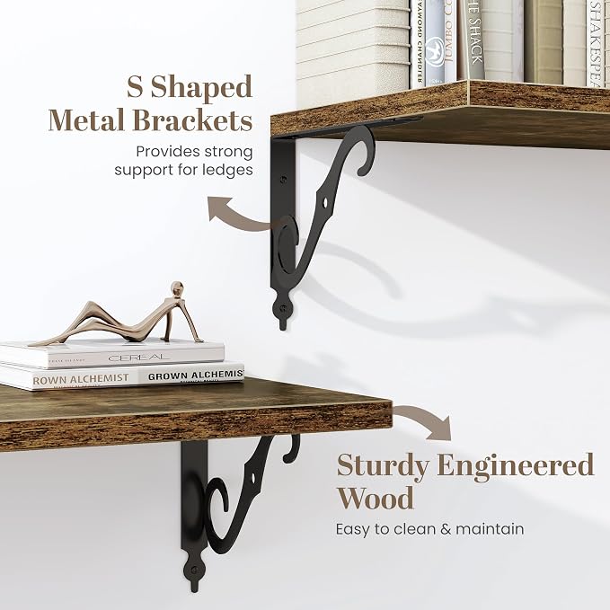 16 Inch Deep Floating Shelves for Wall, 12 Inch Deep Floating Shelf - Image 4