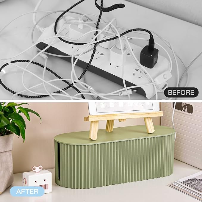 FABROK 2 Pack Cable Management Box, Cord Organizer Box - Image 5