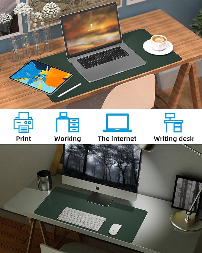 Leather Desk Protector, Non-Slip PU Laptop Mat, Waterproof Writing Pad - Image 6