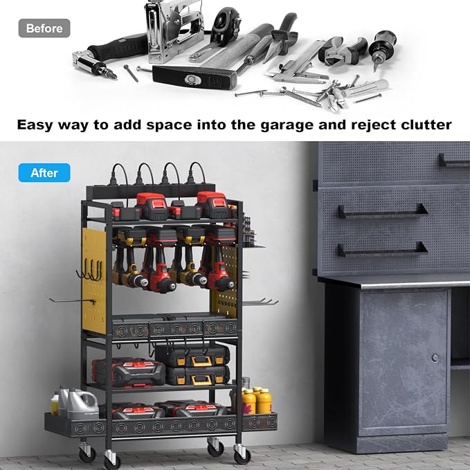 CCCEI Garage Power Tools Organizer Cart - Image 5