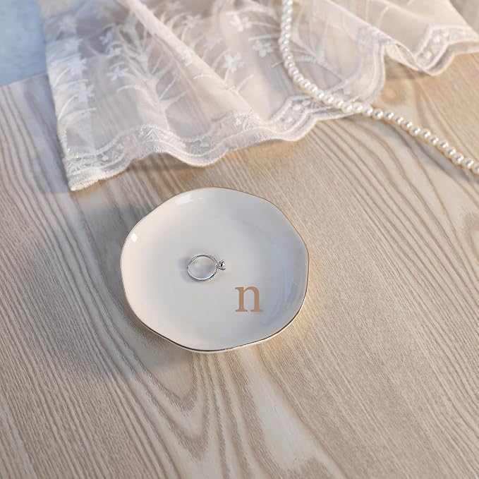 HOME SMILE Initials Ring Dish Jewery Tray - Image 3