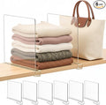 Shelf Dividers Purse Organizer for Closet: 11-inch Tall Acrylic Sweater by SortNStore