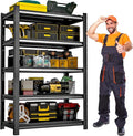 BESFUR 5-Tier Garage Storage Shelves, Heavy Duty Metal Storage Shelving by BESFUR