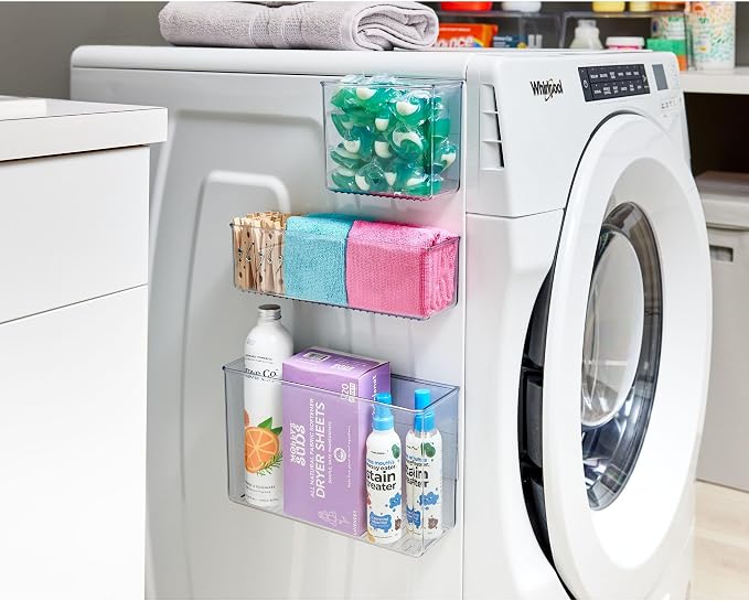 iDesign Magnetic Large Clear Plastic Organizer Bins - Image 7
