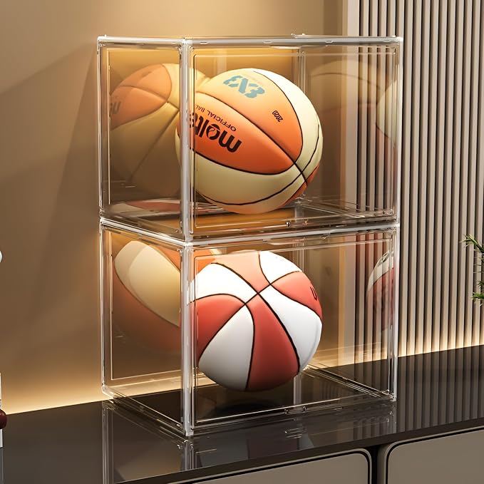 Clear Stackable Plastic Storage Bins - Image 2