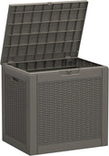 Deck Box, 31 Gallon Resin Outdoor Storage Box, Waterproof and UV Resistant by LHBGO
