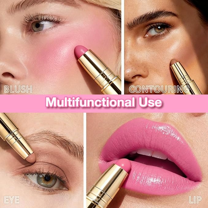Kaely Contour Blush Multiuse Stick Makeup, Cream Bronzer Contouring Sticks - Image 3