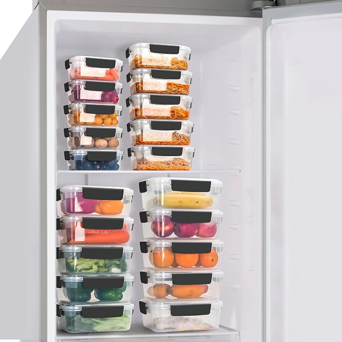 YORY 9 cup Plastic Food Storage Containers - Image 5