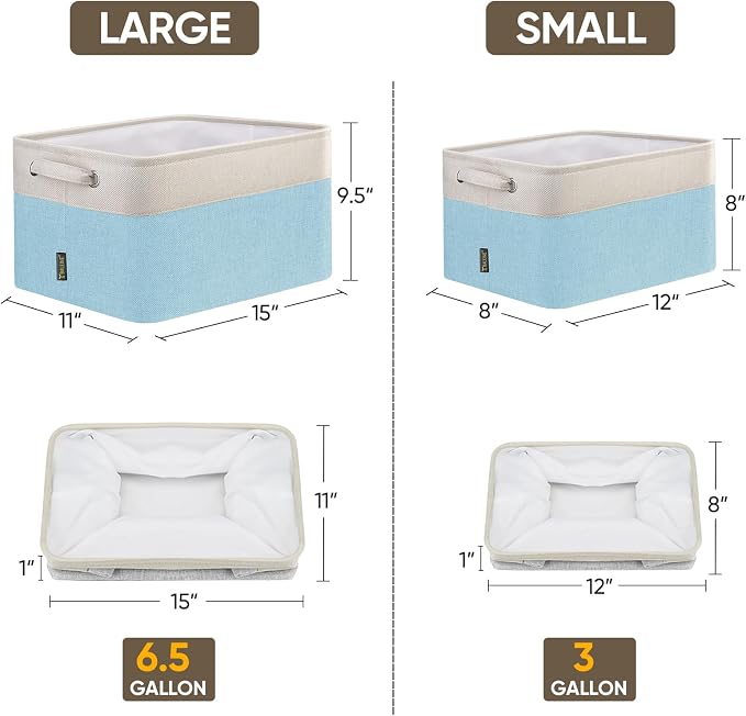 BALEINE 2 Pack Fabric Storage Bins - Image 2