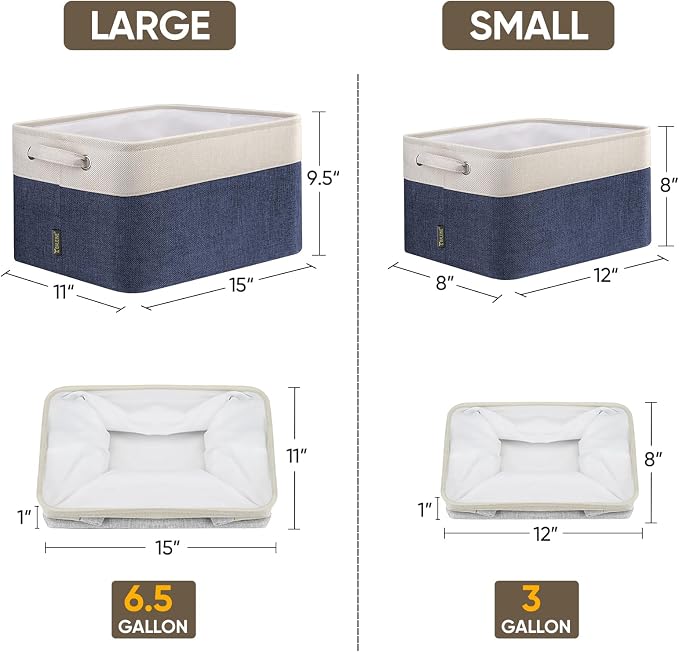 BALEINE 4 Pack Fabric Storage Bins - Image 2