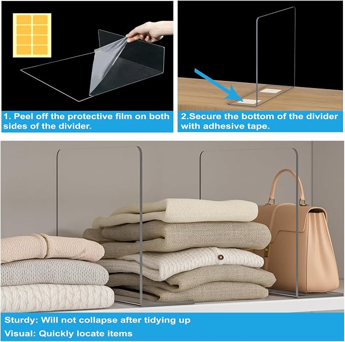 OKPOW Shelf Dividers Closet Organizer - Image 5