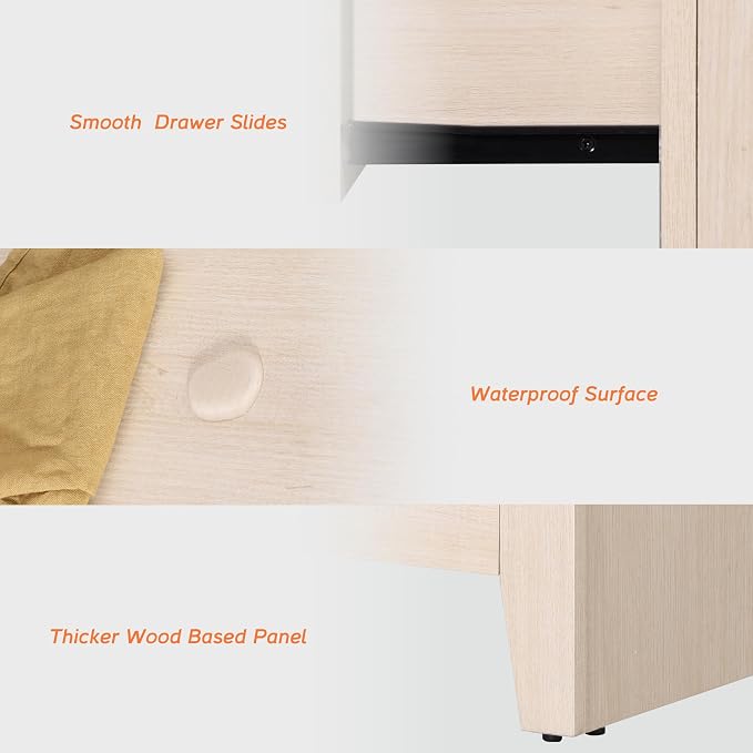 WAMPAT Farmhouse Nightstand - Image 4
