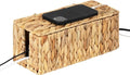 StorageWorks Cable Management Box, 2 Slots Wicker Cable Organizer to Hide Cords by StorageWorks